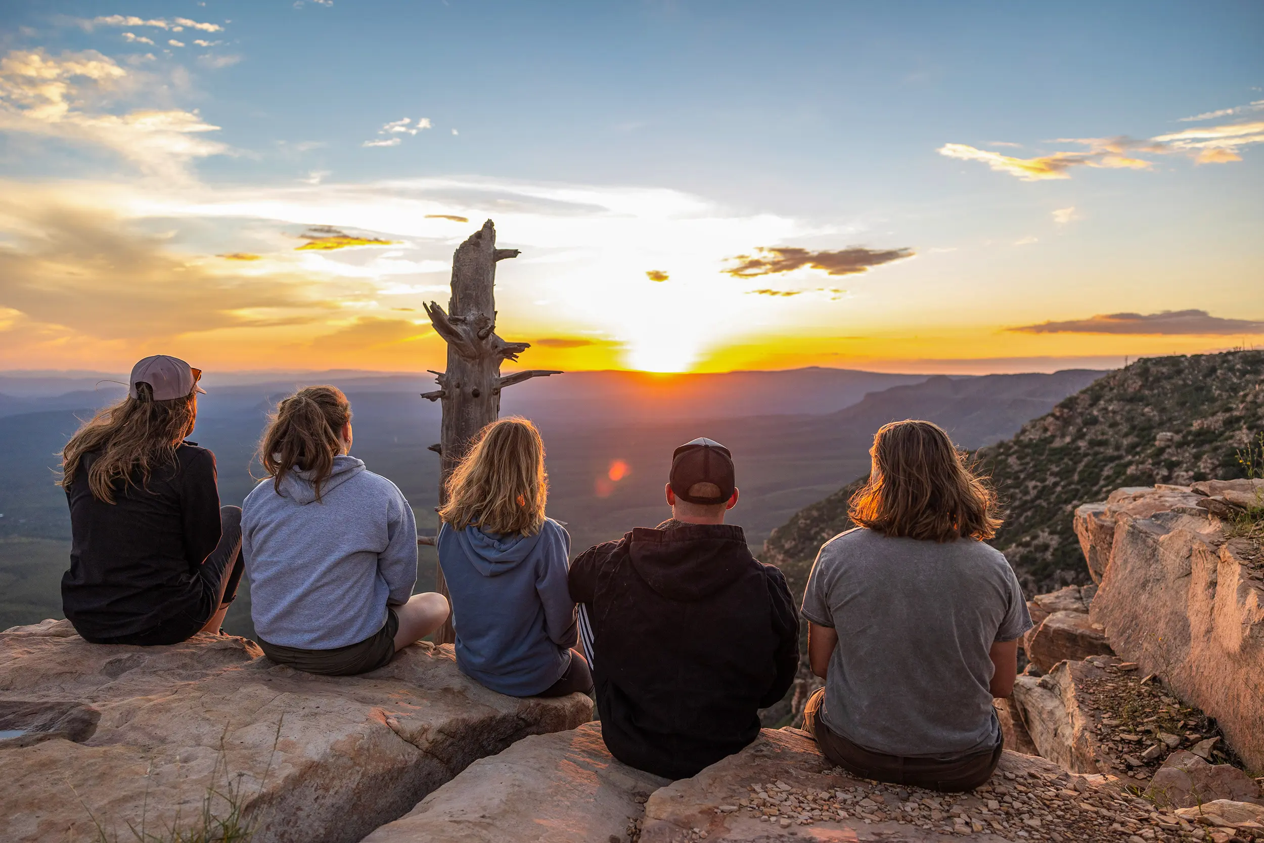 Sunset view on the edge of the Rim in Payson Arizona