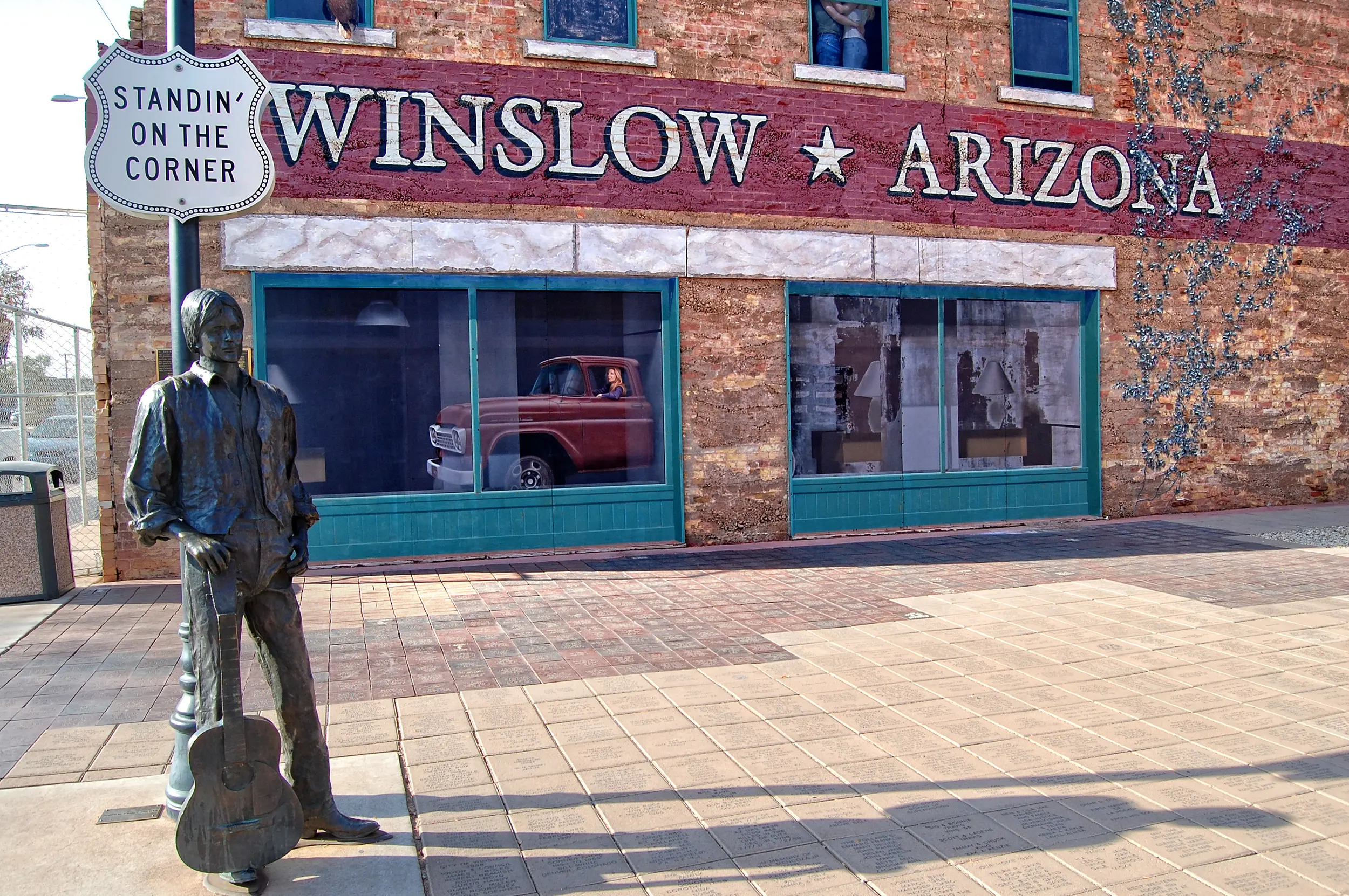 Standing on a corner in Winslow Arizona