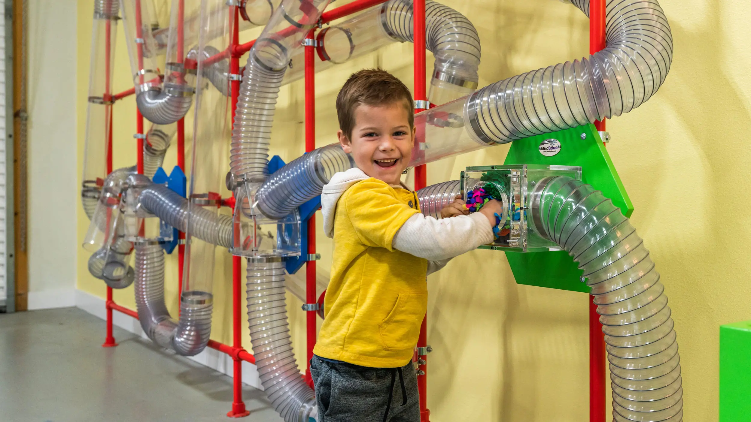A kid at the science center in Greenville Texas